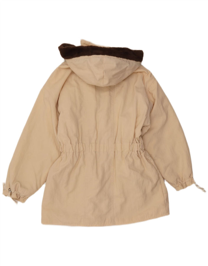 Chaqueta Parka con capucha vintage para mujer IT 42 Beige medio