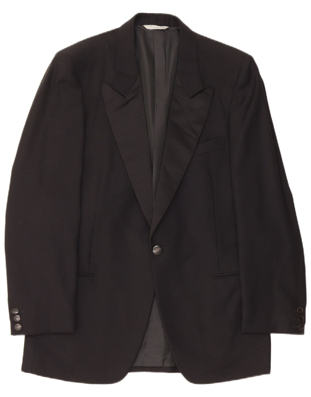 Carieri Chaqueta tipo blazer con 1 botón para hombre IT 48 Lana virgen mediana negra