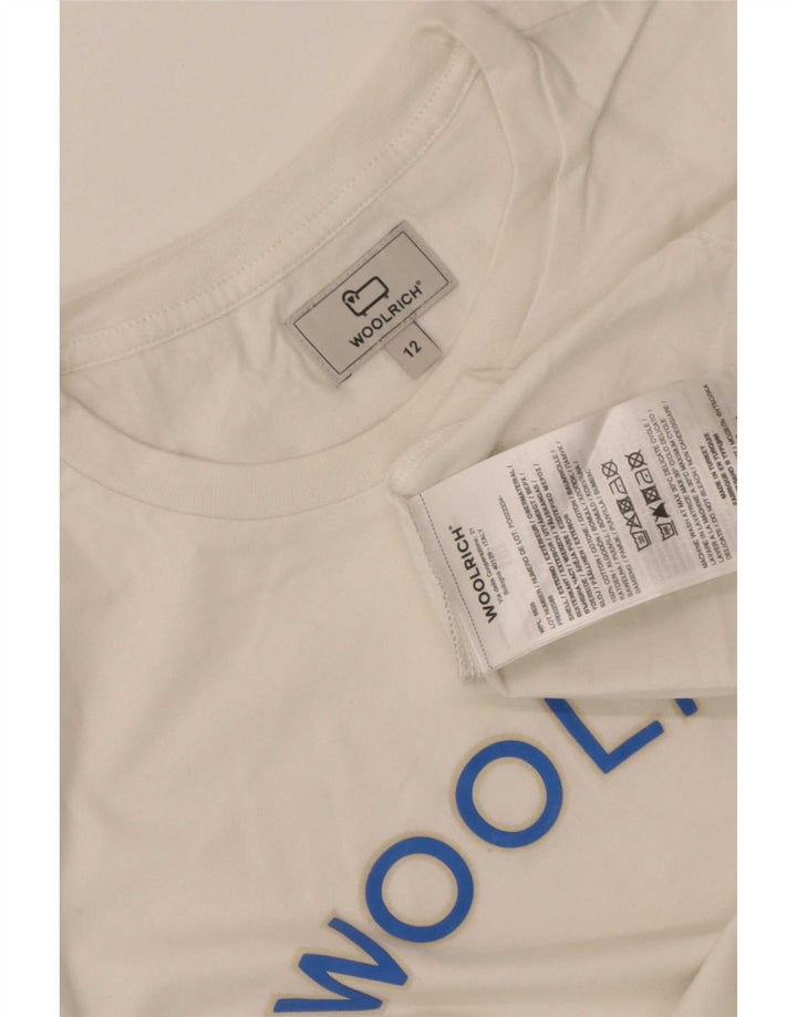Woolrich Camiseta gráfica para niño 11-12 años Blanco Algodón