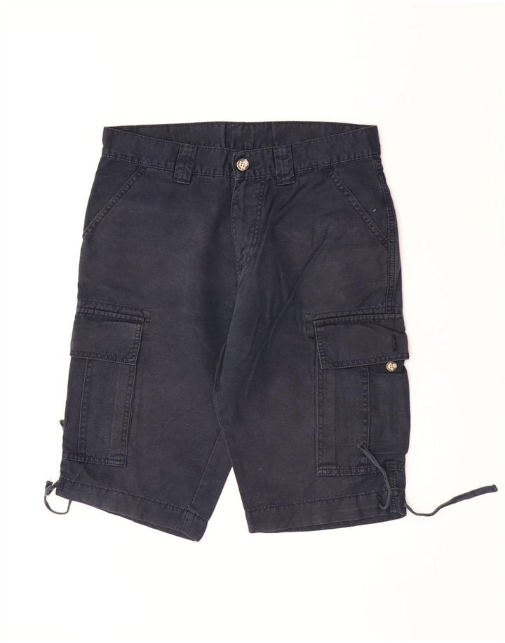 Slam Mens Cargo Shorts IT 46 Small W30 Azul Marino Algodón