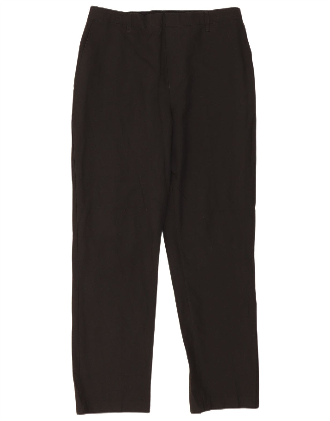 Marks & Spencer Pantalones de traje ajustados para niños 15-16 años W32 L30 Poliéster negro