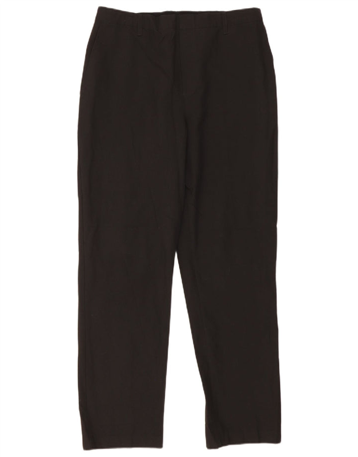 Marks & Spencer Pantalones de traje ajustados para niños 15-16 años W32 L30 Poliéster negro