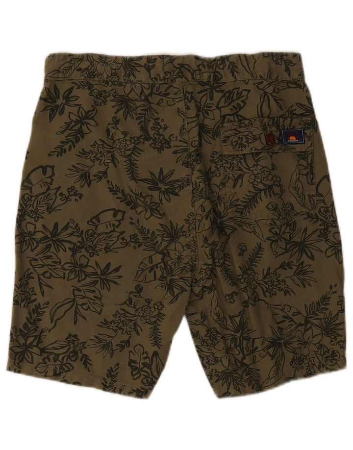 Superdry Pantalones cortos chinos W30 Medium Khaki Floral para hombre