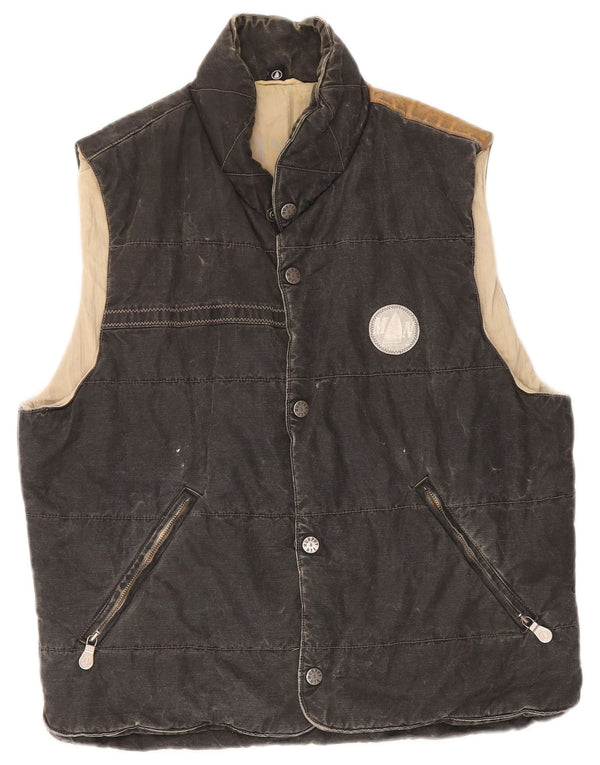 Murphy & Nye Chaleco acolchado para hombre UK 38 Algodón gris medio