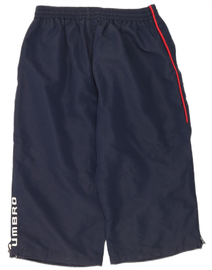 Umbro Bermudas estampadas para hombre, pantalones cortos deportivos, tamaño grande, poliéster azul marino