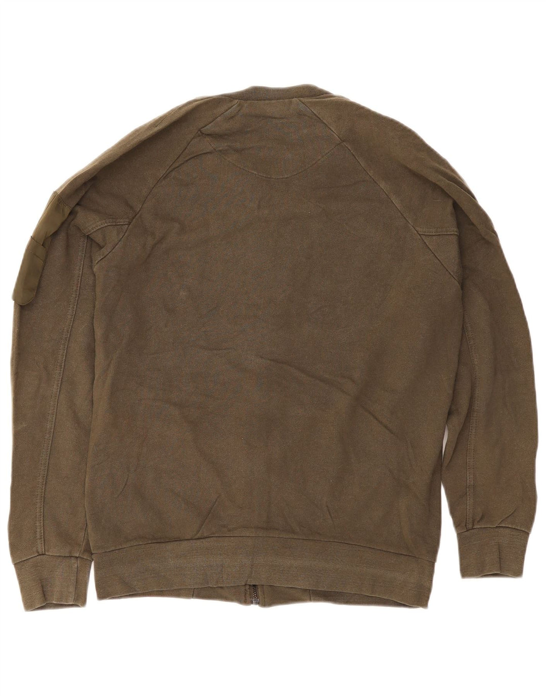 Zara Hombre Chándal Top Chaqueta Grande Caqui Algodón