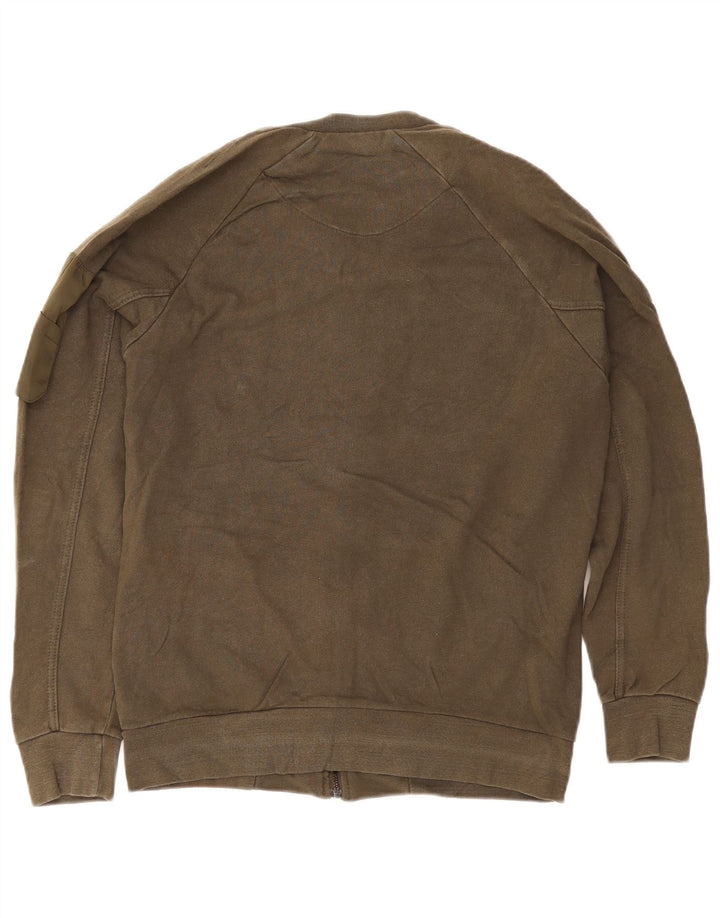 Zara Hombre Chándal Top Chaqueta Grande Caqui Algodón