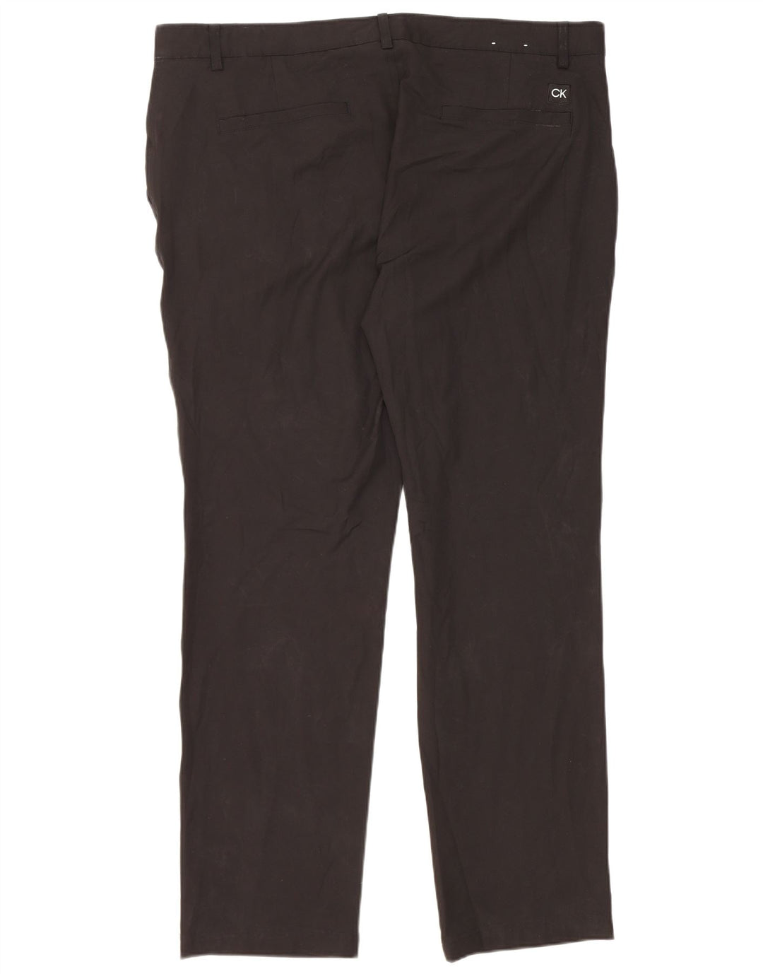 Pantalones chinos rectos Calvin Klein para hombre W42 L33 Poliéster negro
