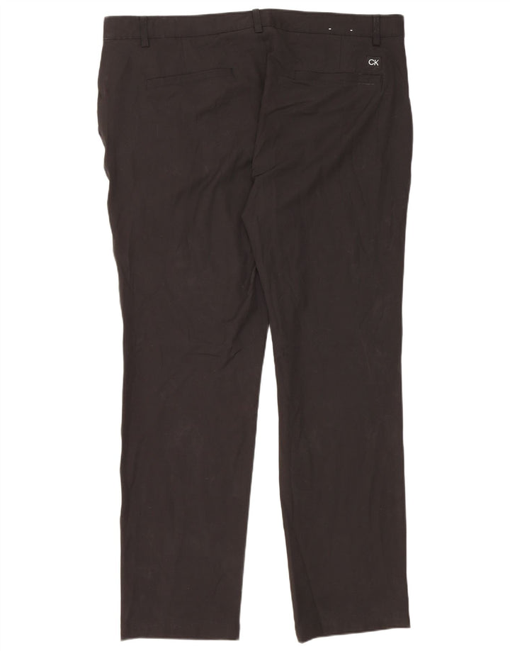 Pantalones chinos rectos Calvin Klein para hombre W42 L33 Poliéster negro