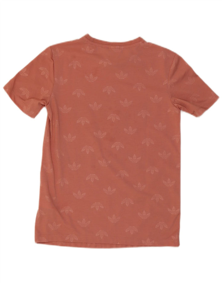 Adidas Camiseta gráfica para mujer Top UK 8 Small Pink Poliéster