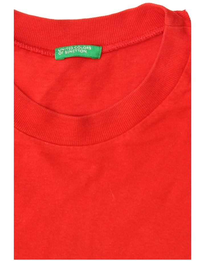 BENETTON Camiseta gráfica para hombre Top mediano rojo