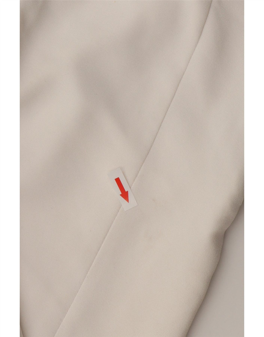 Zara Mujer Chaqueta Americana Abierta Manga 3/4 UK 40 XL Acetato Blanco
