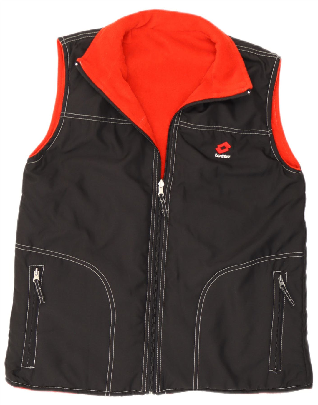 Lotto Chaleco Reversible De Polar Para Hombre Pequeño Poliéster Color Block Negro