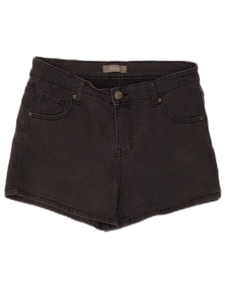 Pantalones cortos de mezclilla para mujer Oasis UK 10 Small W28 Algodón gris