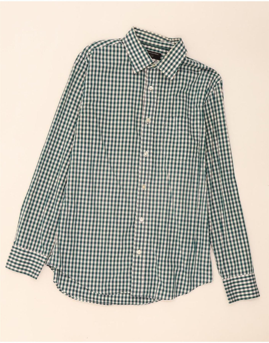 Banana Republic Camisa Slim Fit para Hombre Talla 15 1/2 Mediana Cuadros Multicolores