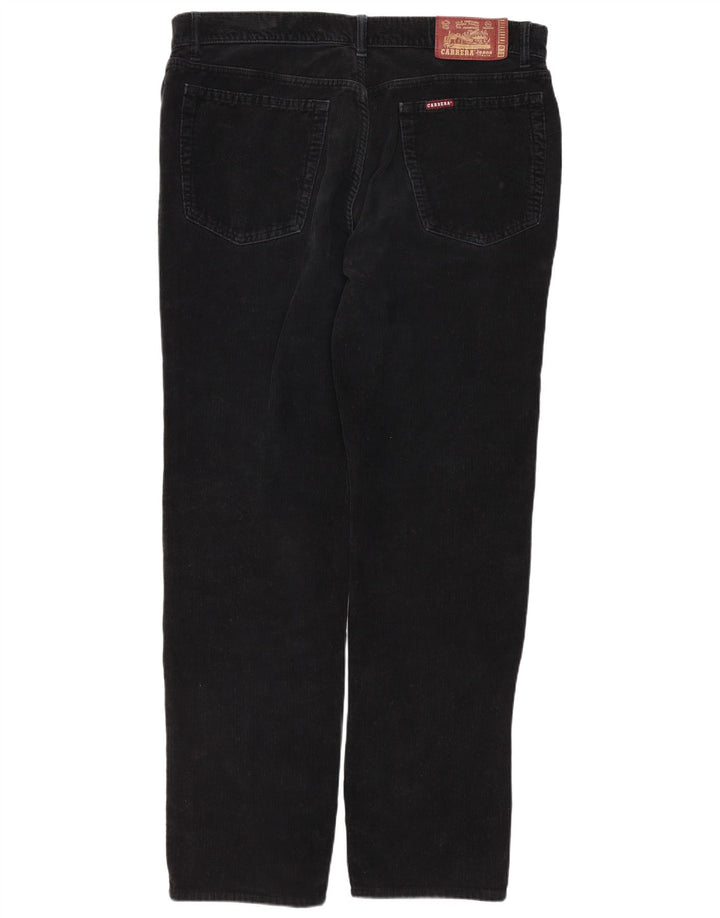 CARRERA Pantalón recto de pana para hombre W34 L31 Negro