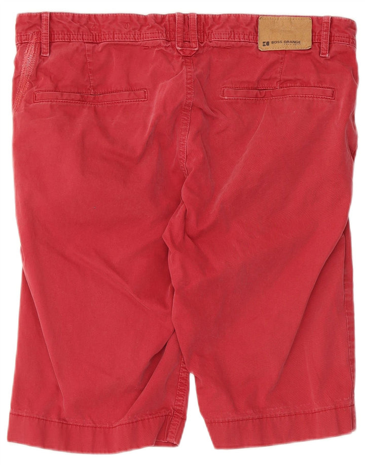 Pantalones cortos chinos Hugo Boss para hombre W33 Algodón rojo medio
