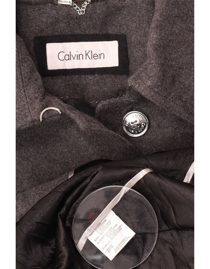 Gabardina Calvin Klein para mujer Reino Unido 14 Lana gris medio