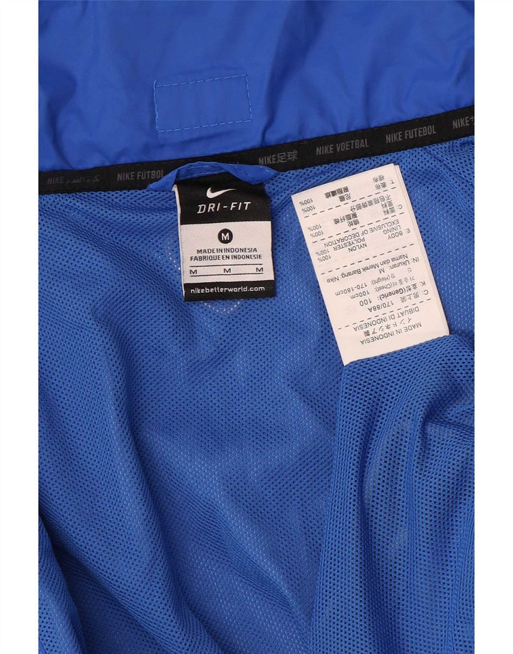 Nike Chaqueta impermeable con capucha para hombre UK 38 Medium Blue Colourblock Nylon