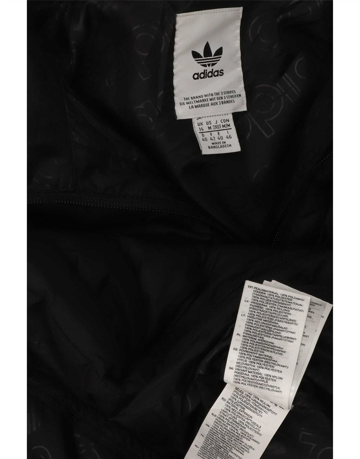 Adidas Chaqueta acolchada con capucha para mujer UK 44 Mediana Negro Poliéster