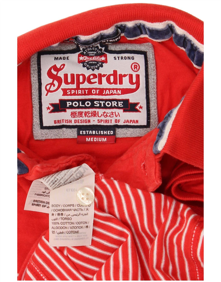 Polo Superdry De Algodón A Rayas Rojo Medio Para Hombre
