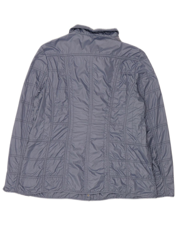 Barbara Lebek Chaqueta Bomber para Mujer UK 46 Poliéster Azul Grande