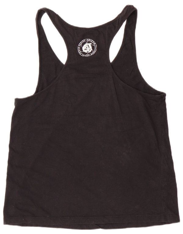 Volcom Top sin mangas gráfico para mujer UK 40 Medium Black Rock