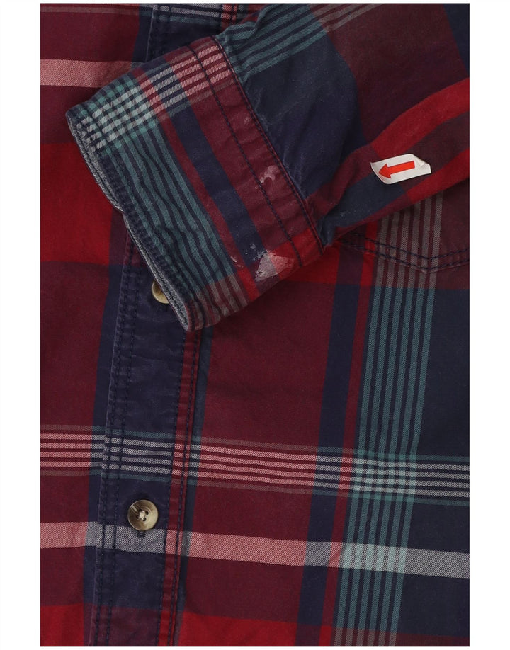 Camisa de corte clásico para hombre de Fat Face XL de algodón a cuadros rojos