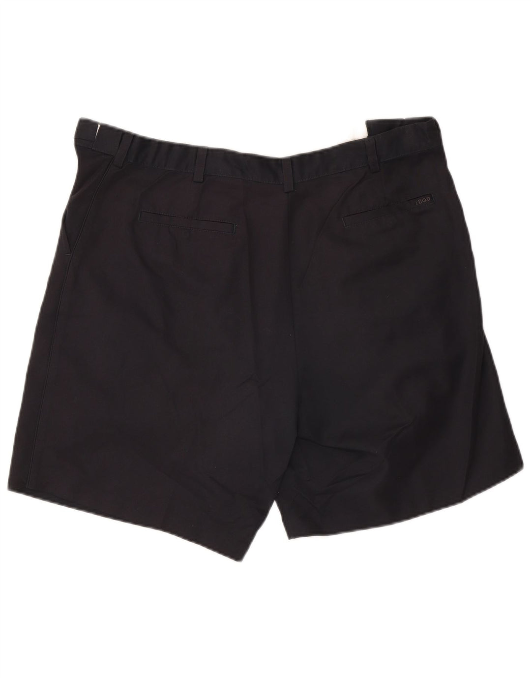 Izod Pantalones cortos casuales pegados para hombre W38 XL Poliéster azul marino