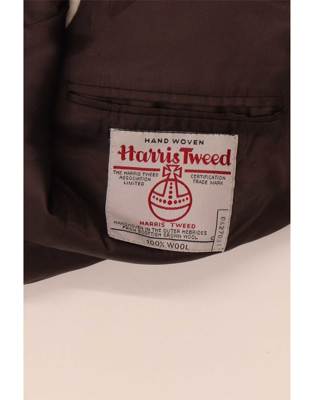 Harris Tweed Chaqueta tipo blazer de 2 botones para hombre Reino Unido 40 Lana de espiga marrón grande