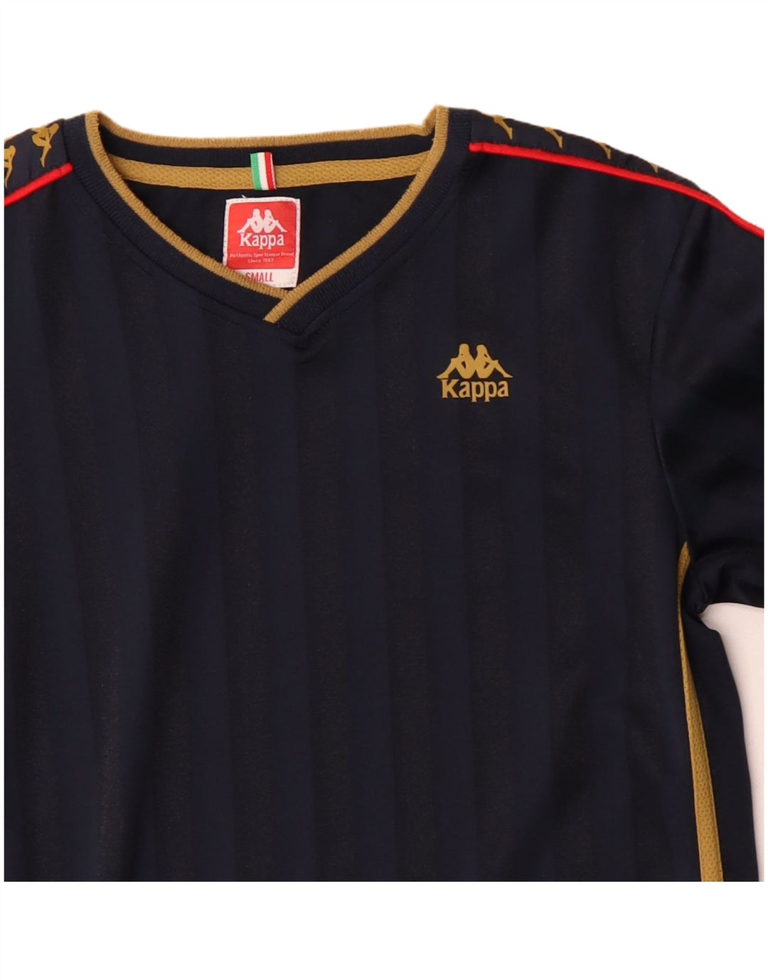 Kappa Camiseta gráfica para hombre Top Small Azul marino Poliéster
