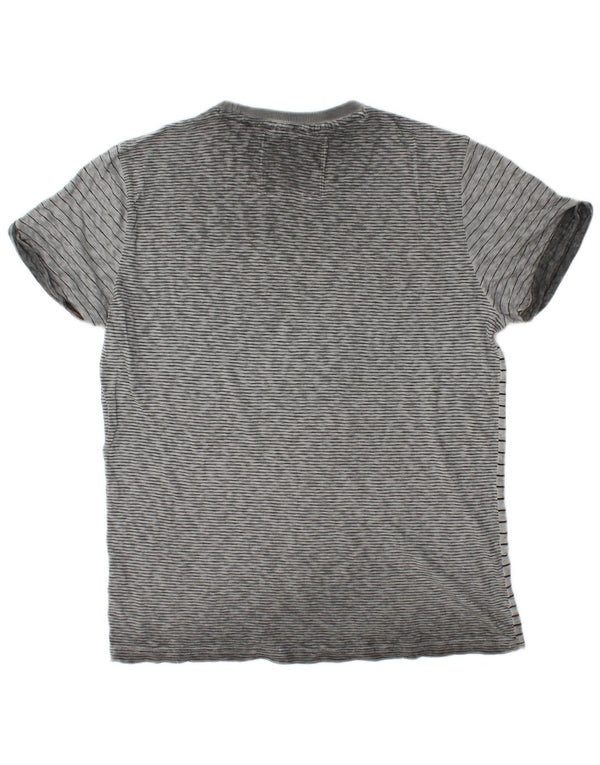 Superdry Camiseta para hombre Top Large gris a rayas