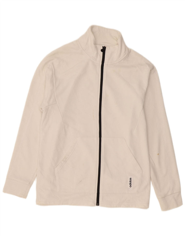 ADIDAS Chaqueta de Chándal para Mujer UK 16/18 Grande Algodón Blanco
