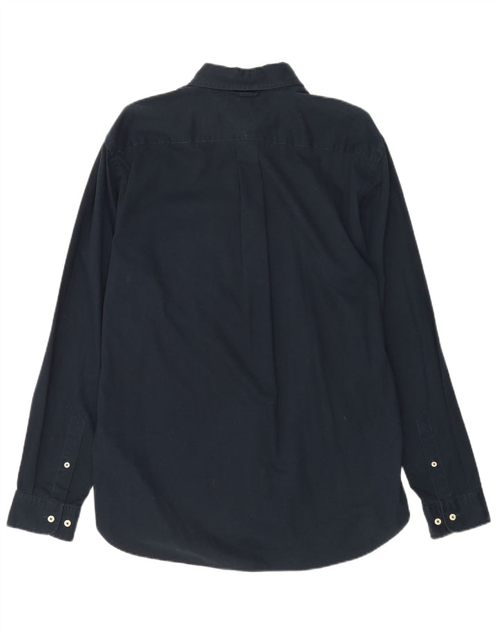 TOMMY HILFIGER Camisa para hombre grande Azul marino Algodón