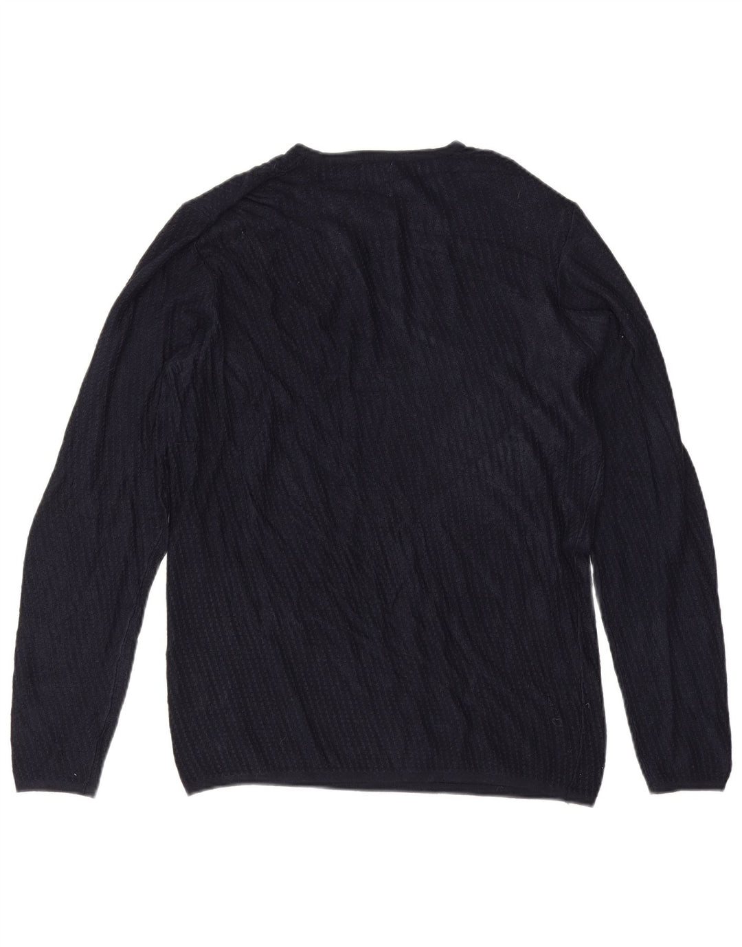 Zara Hombre Jersey Cuello Redondo Viscosa Azul Marino Medio