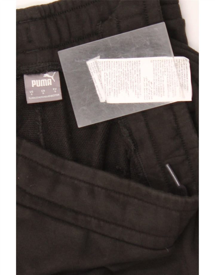 PUMA Pantalones de chándal gráficos para mujer Joggers UK 10 Small Black Cotton