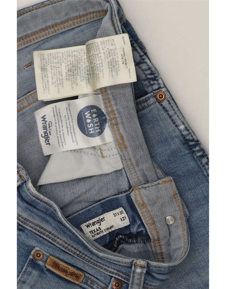 Wrangler Vaqueros Rectos Texas Para Hombre W31 L30 Algodón Azul