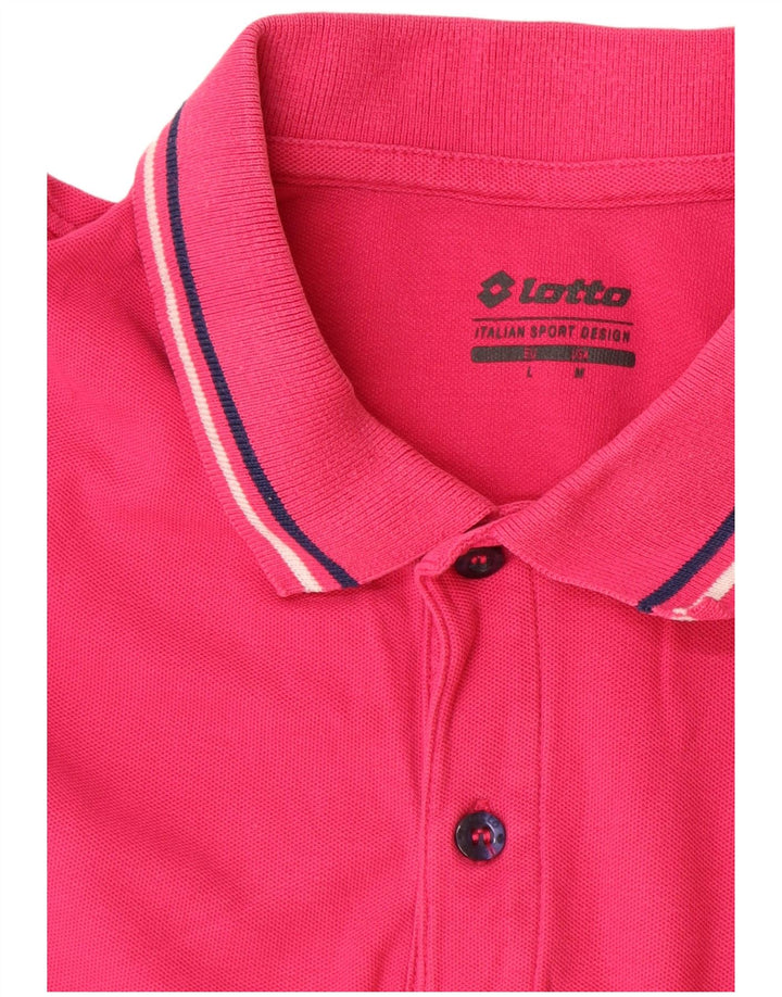 LOTTO Polo Hombre Algodón Rosa Medio