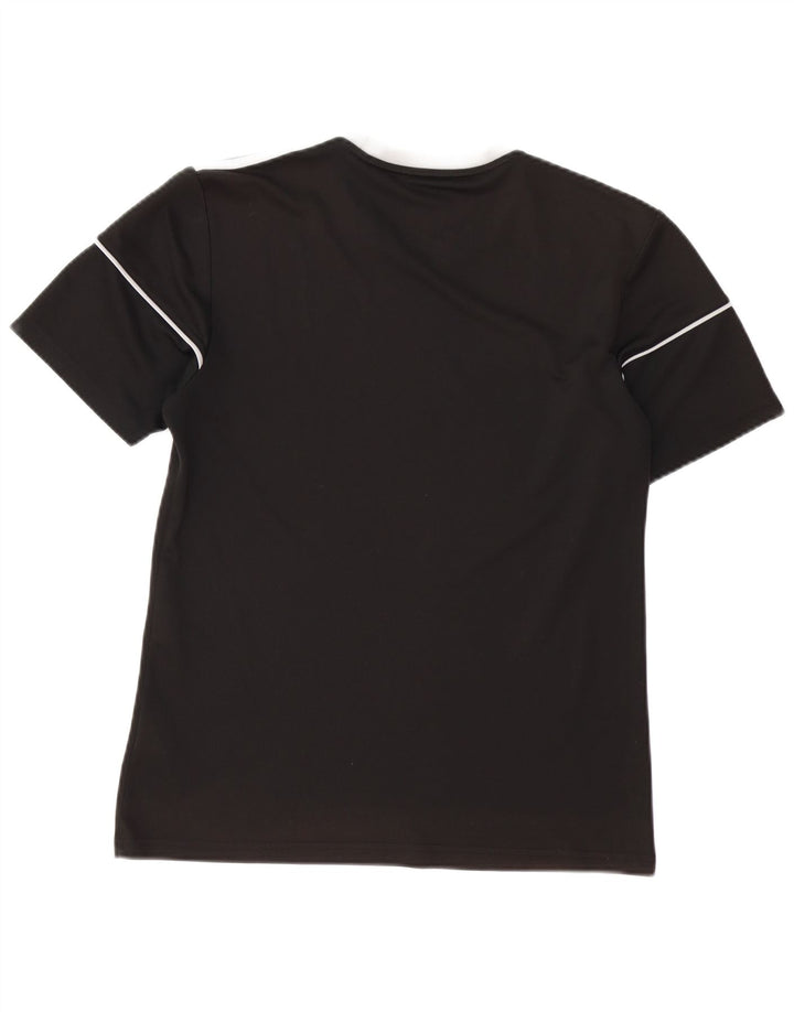 ADIDAS Mens Climalite Camiseta Top Pequeño Poliéster Negro