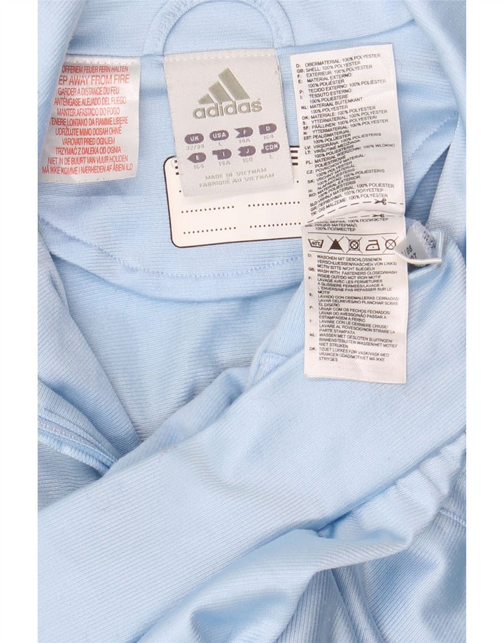 Adidas - Chaqueta de chándal para niño, 13-14 años, color azul, poliéster