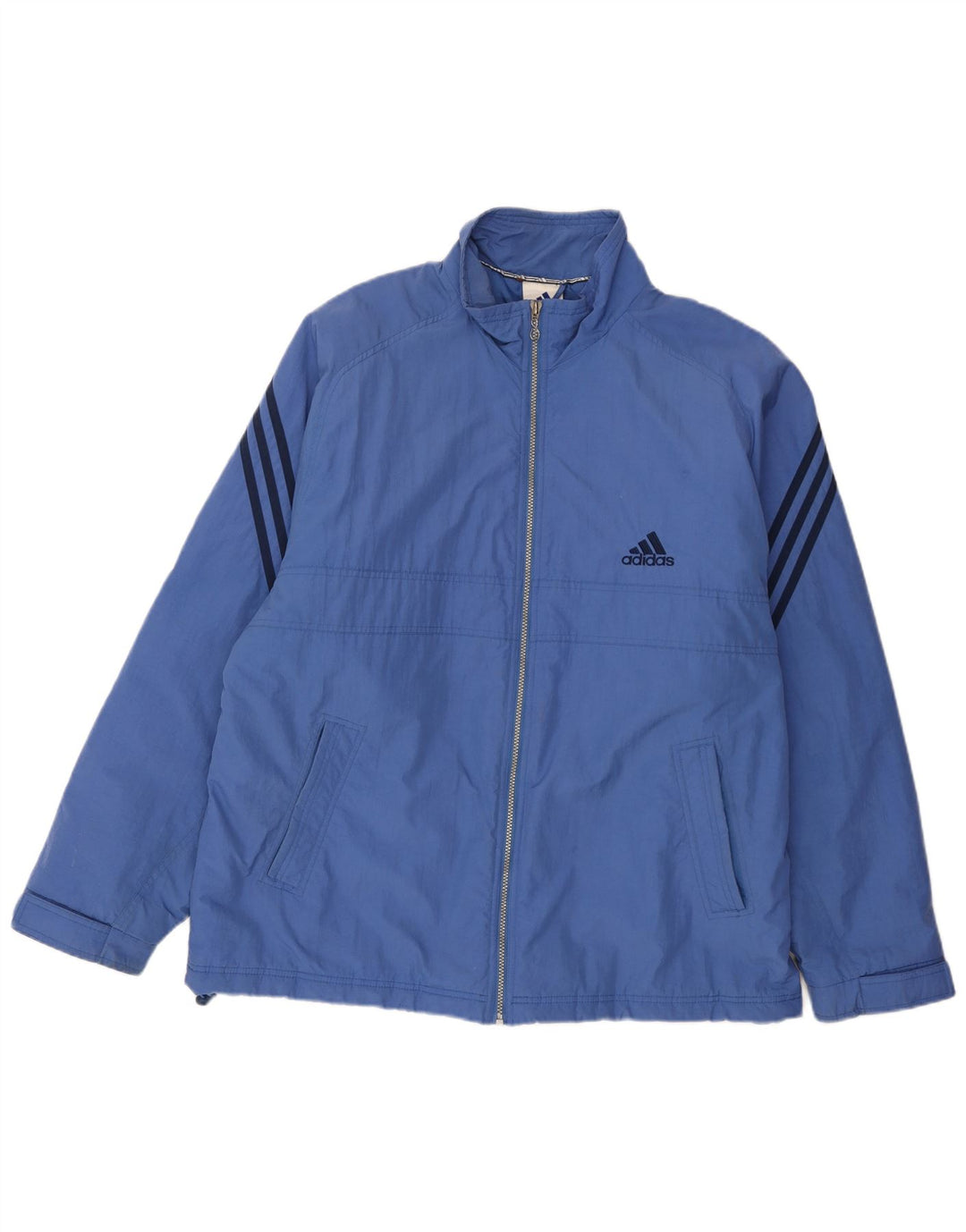 Adidas Chaqueta cortavientos para hombre UK 42/44 Grande Azul Poliéster