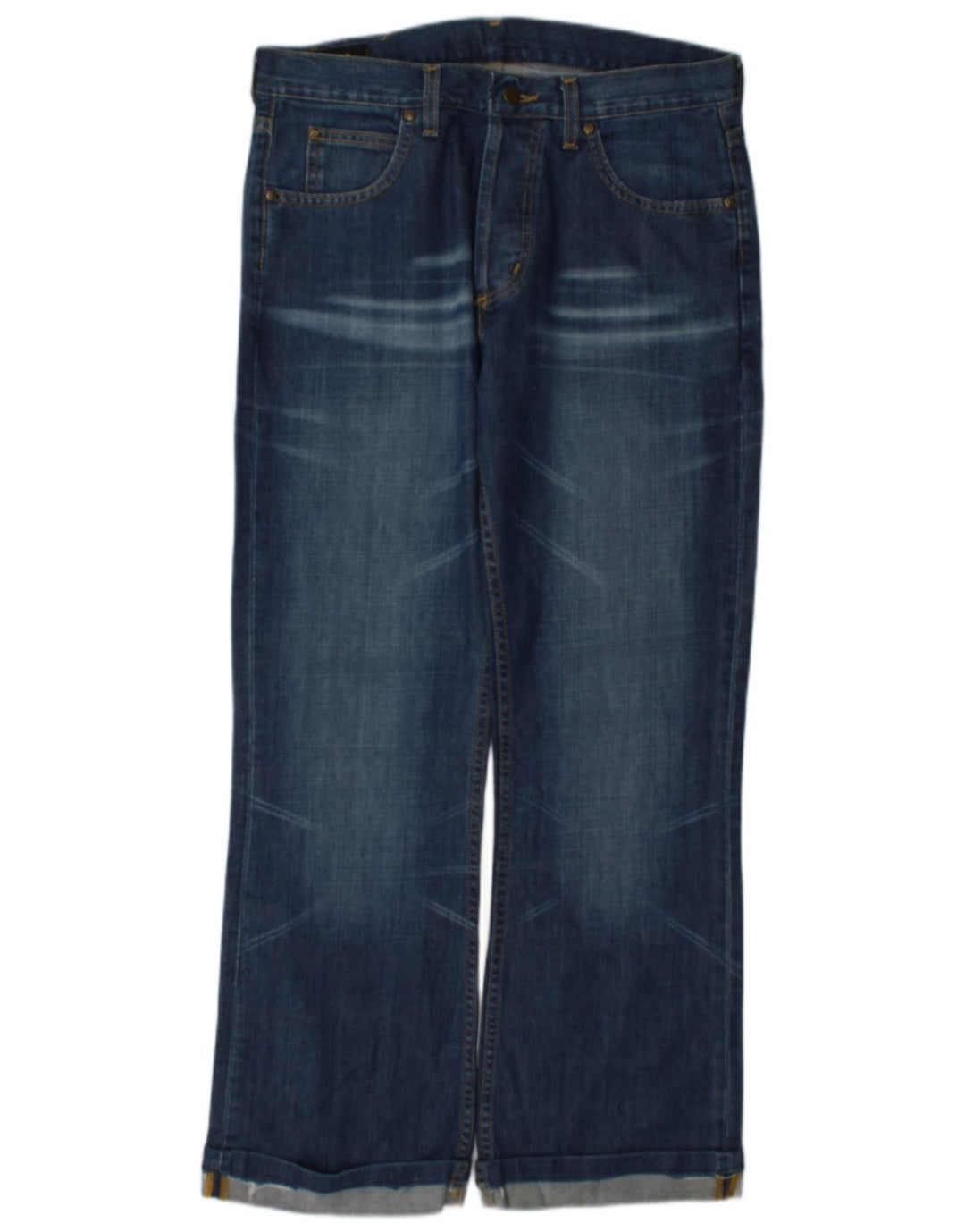 Lee Vaqueros Rectos Denver Para Hombre W33 L29 Algodón Azul