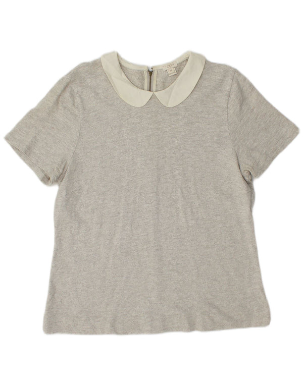 J. CREW Blusa para Mujer Top UK 18 XL Algodón Gris