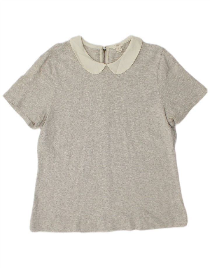 J. CREW Blusa para Mujer Top UK 18 XL Algodón Gris