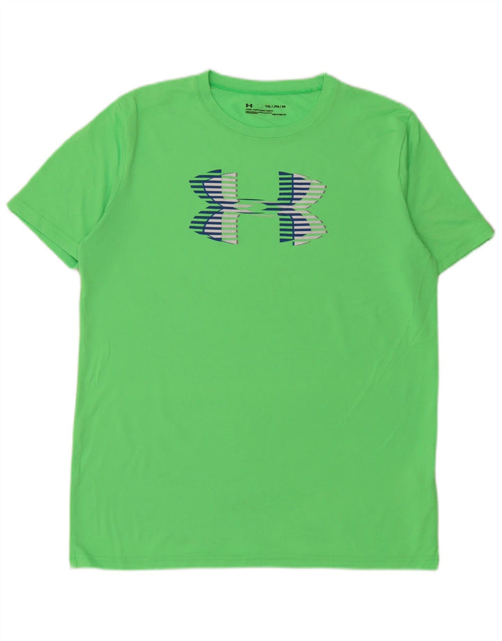 UNDER ARMOUR Camiseta gráfica Heat Gear para niños 13-14 años XL Verde