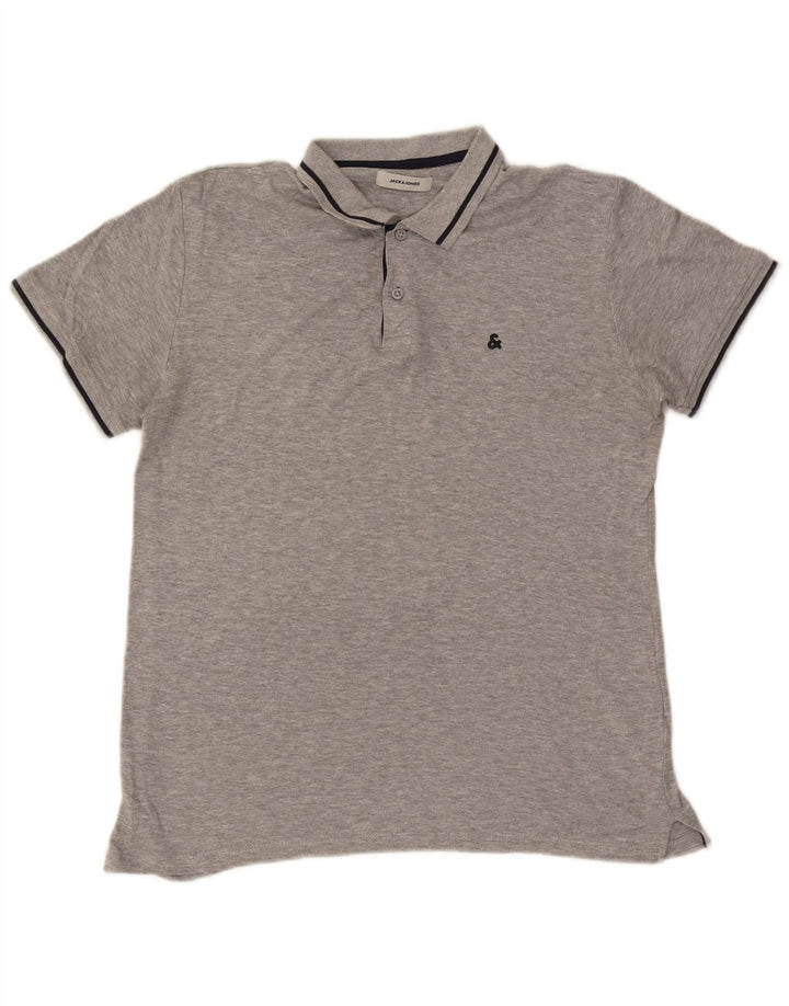 Polo Jack & Jones Hombre De Algodón Moteado Gris Medio
