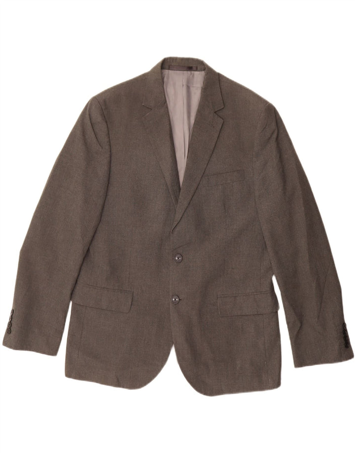 Marks & Spencer Chaqueta tipo blazer de 2 botones para hombre Reino Unido 42 Poliéster gris grande