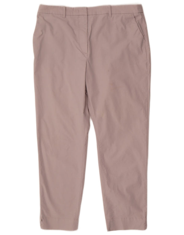 Marks & Spencer Pantalones chinos de cintura alta para mujer UK 40 Large W34 L27 Gris