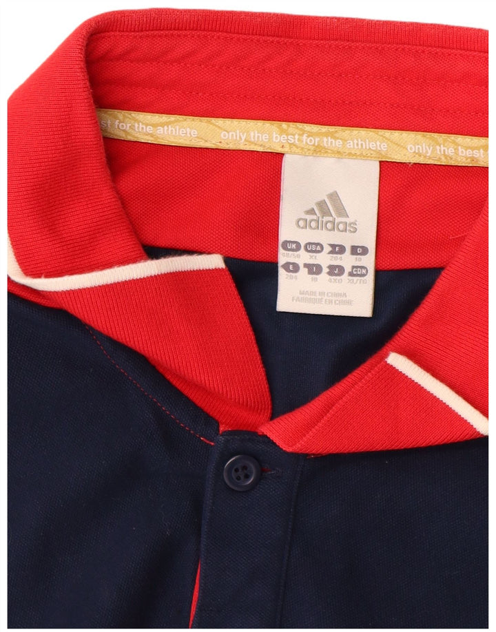 Polo ADIDAS para hombre UK 48/50 XL Azul marino Colorblock Algodón