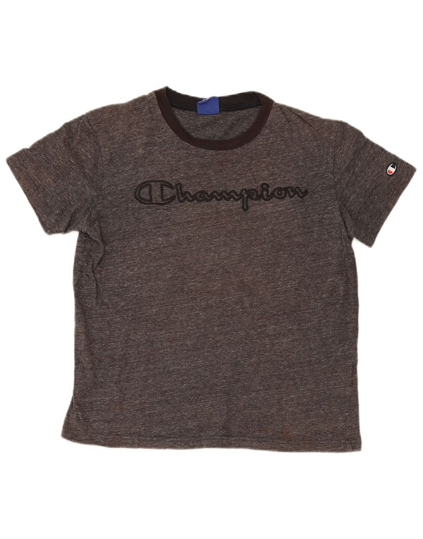 Champion Camiseta con gráfico extragrande para mujer UK 10 Small Grey Moteado